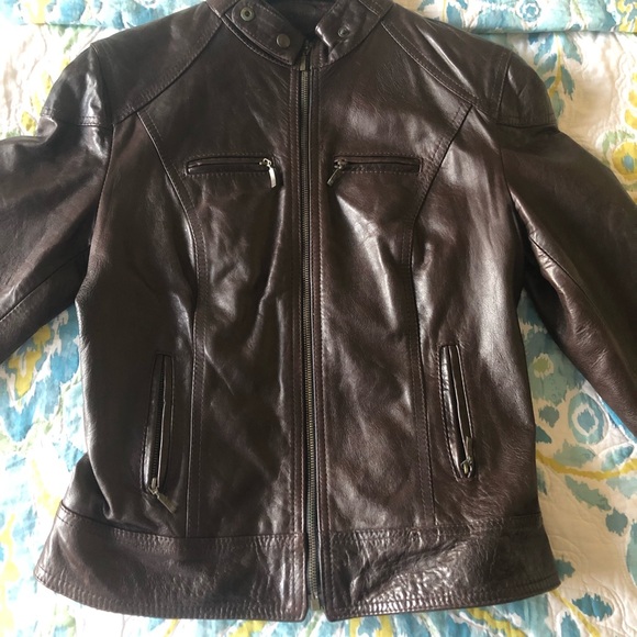 Jackets & Coats Chocolate Leather Jacket Real Leather Poshmark
